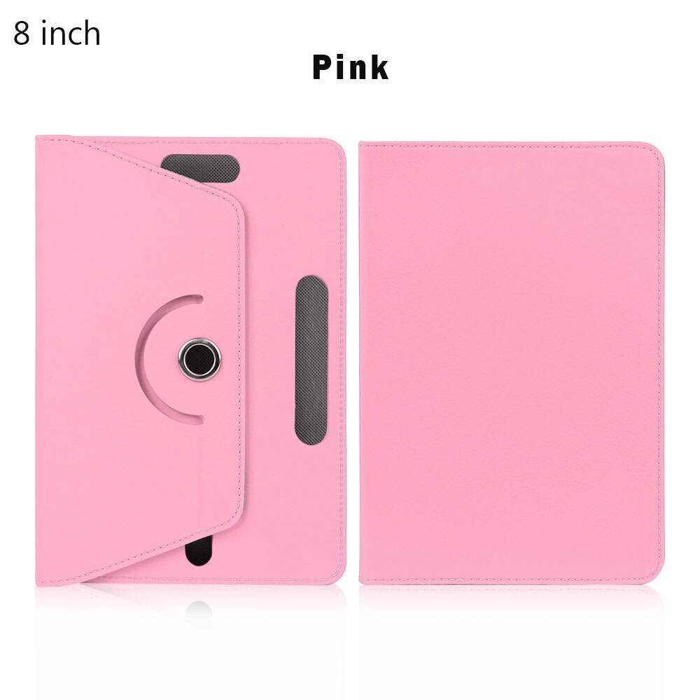 360° Roterande PU Fodral för Samsung Galaxy Tab - 8 tum rosa