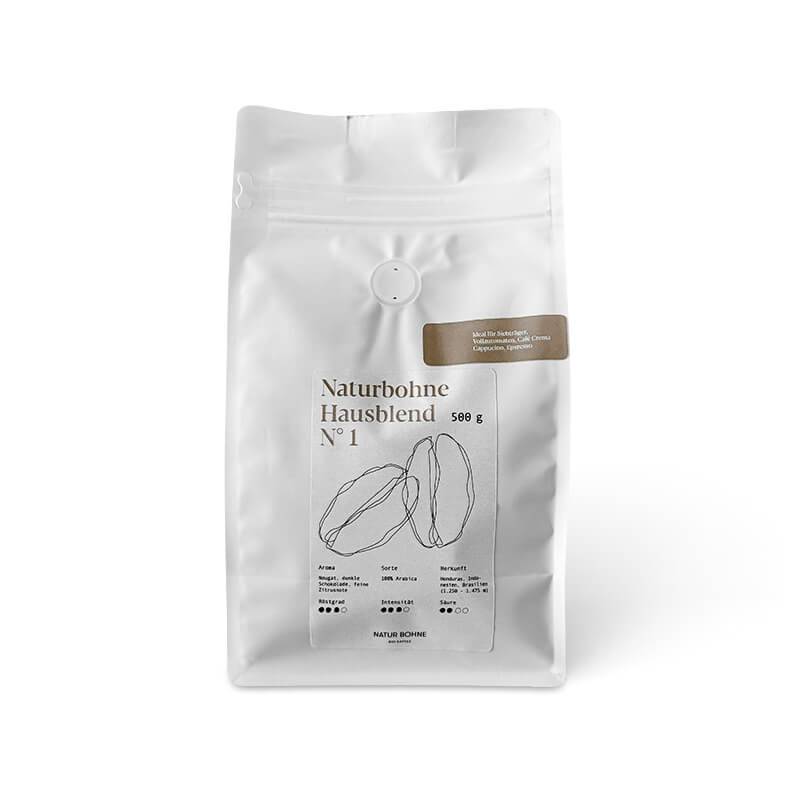 Natur Bohne Hausblend N° 1 - Elegans möter djup Ekologiska espressobönor