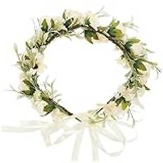 MAGICLULU 4 St Bridal Garland Brudtärna Pannband blomsterkrans Hårtillbehör blommiga diadem ros krans bröllopshåraccessoarer hårband fairy accessoarer för kvinnor blomkronor