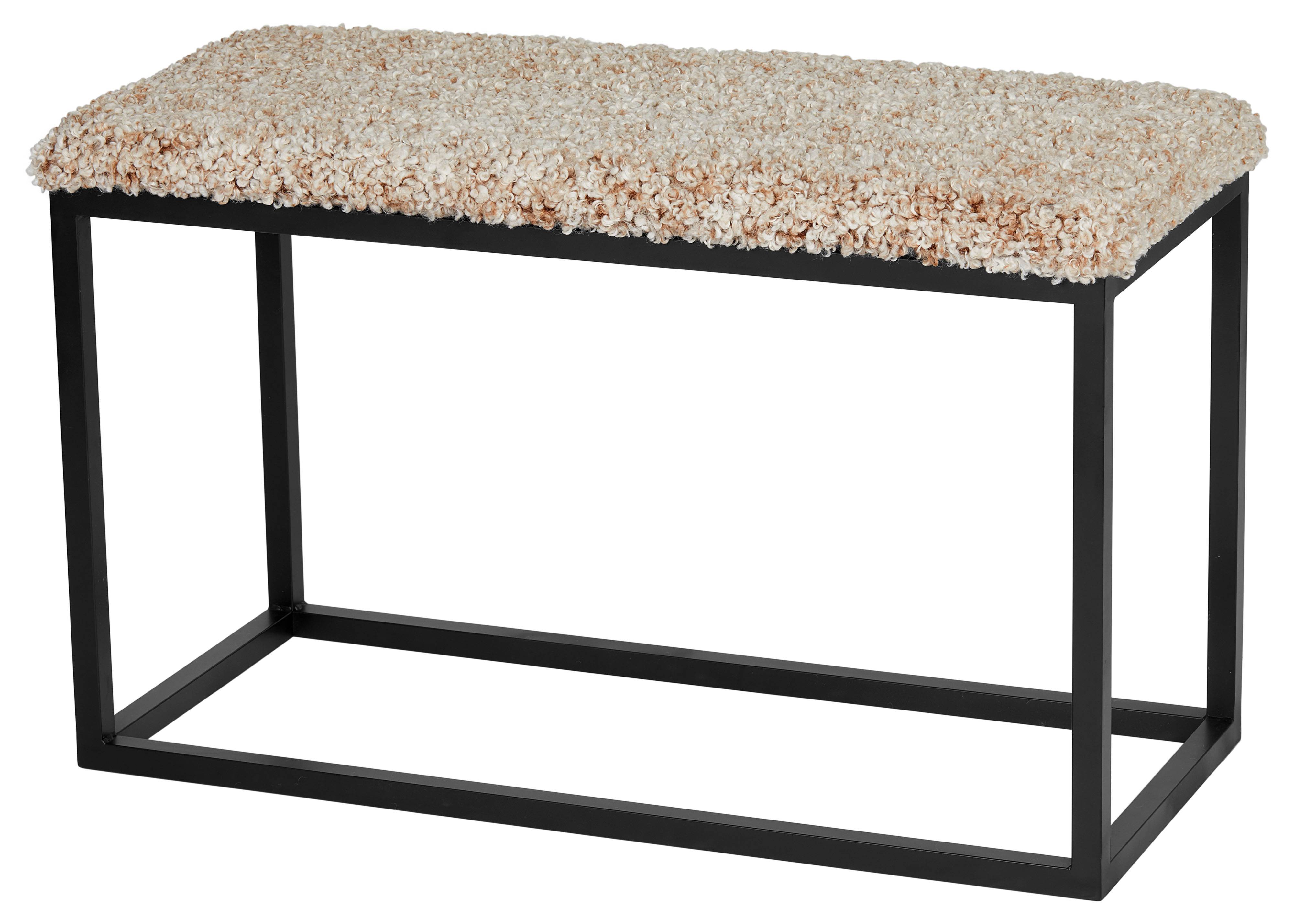 Skinnwille, Palle Bænk 80x35 cm Toffée/Black