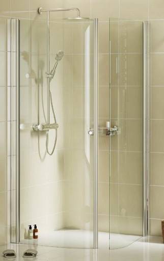 Strømberg Savona 60 brusehjørne, buet, 90 cm, krom