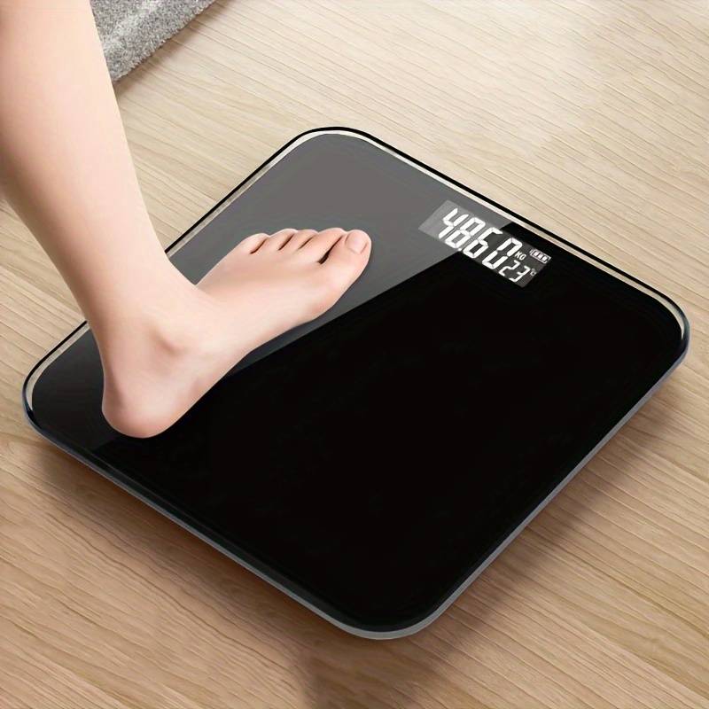 TEMU [] -border Hot Product - Bathroom Scale, Home Daily Goods, Home Electronic Scale, Tempered Glass Home Mini Scale, Precise Measurement, Easy Style High Aesthetic Body Scale