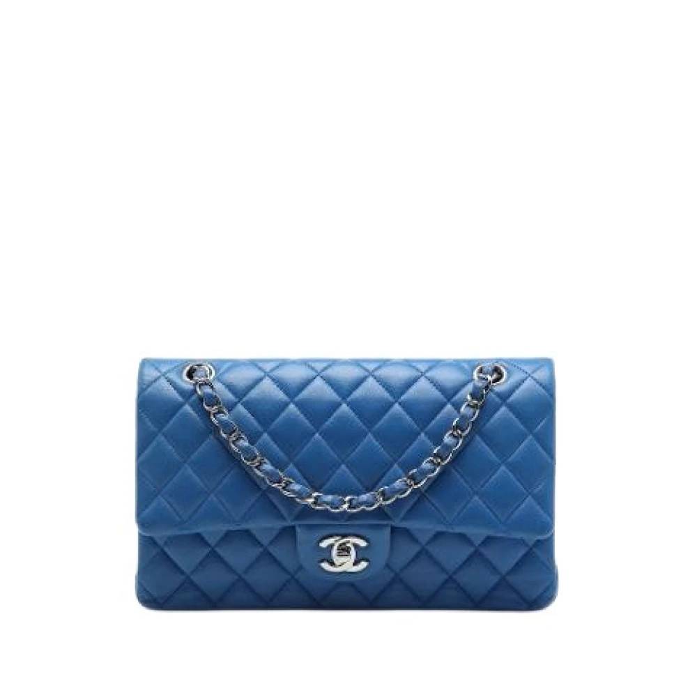 Chanel Vintage Pre-owned Vintage Double Flap Skuldertaske - Vintage - Dame - Blå - ONE SIZE - Uld