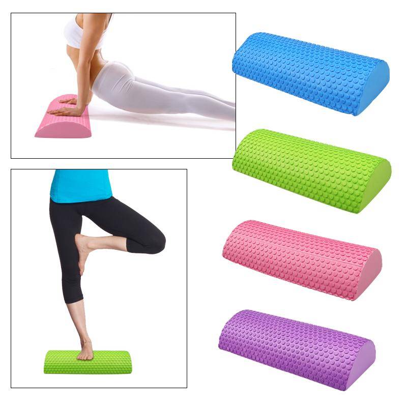 Halvcirkelformad Yogablock EVA Skumrulle Balansplatta Yoga Pilates för Muskelåterställning Fysioterapi