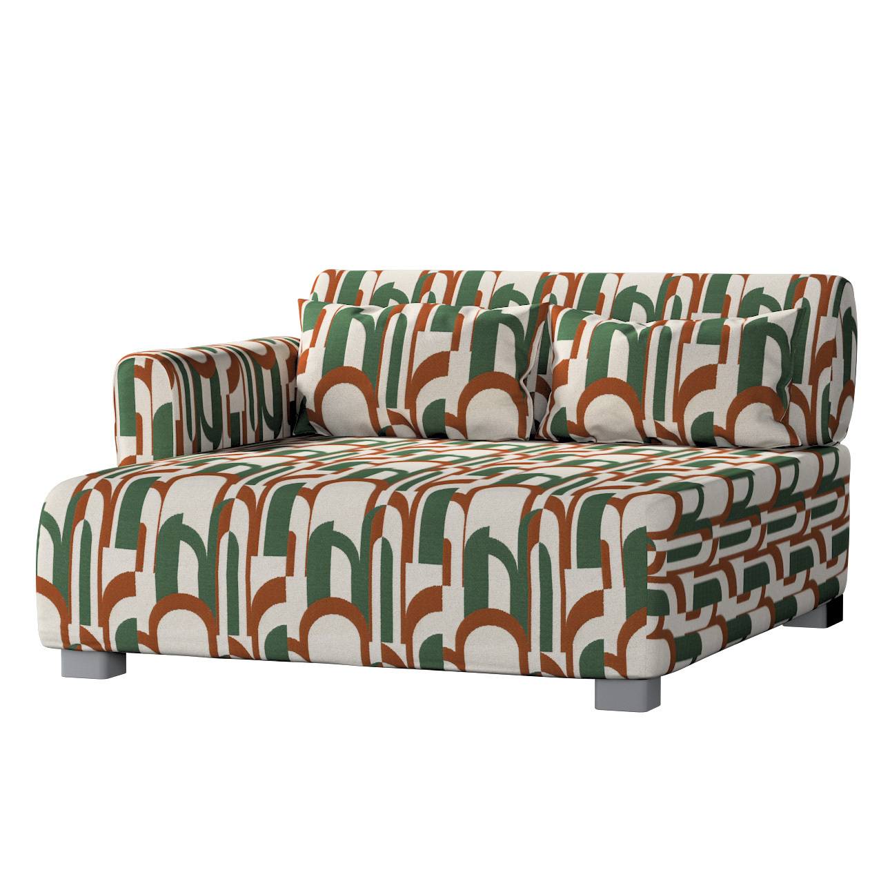 Mysinge klädsel sittdel, Boucle naturvit grön og terracotta, IKEA Mysinge, Cosy Home