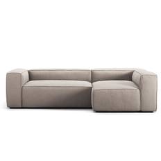 Decotique - Grand 3-sitssoffa Divan Höger Minetyg - Sandshell Beige