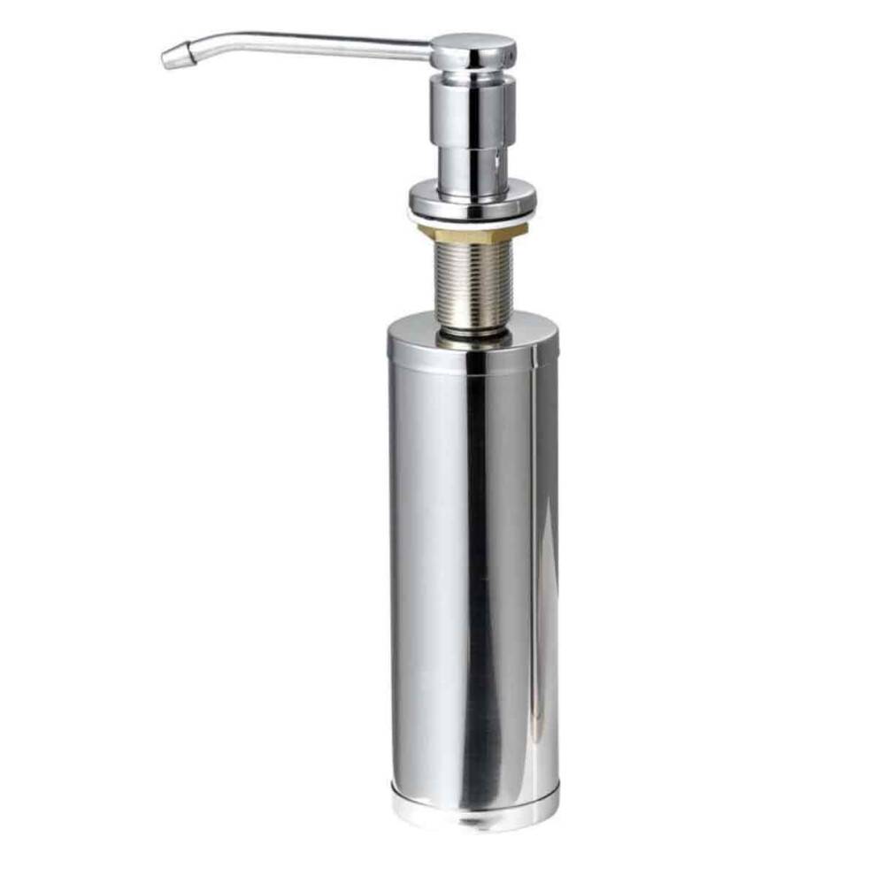 Korrosionsbestandigt design sæbedispenser til køkkenvask, bordpumpehoved med rustfrit stålkonstruktion, nem installation. 250 ml genopfyldelig