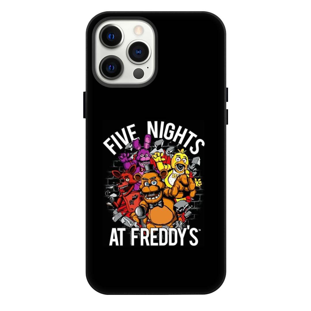 Five Nights At Freddys Freddy Phone Case For iPhone Samsung Galaxy Pixel OnePlus Vivo Xiaomi Asus Sony Motorola Nokia - Freddy Logo Characters On Black Background