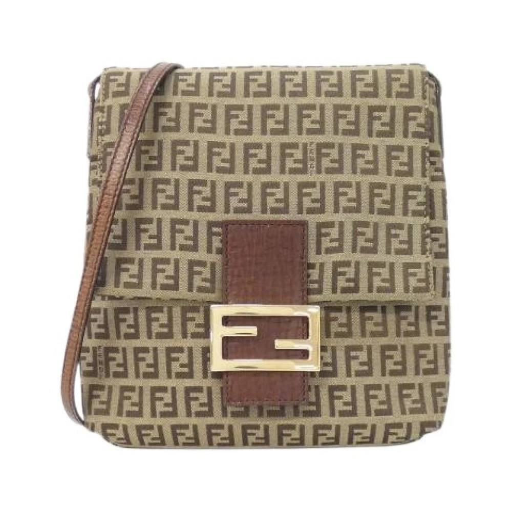 Fendi Vintage Pre-owned Canvas Shoulder Bag - Vintage - Dame - Brun - ONE SIZE - Uld