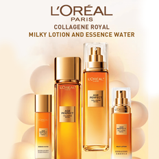 L'Oréal Paris Age Perfect Collagene Royal Skincare Set, Milky Lotin & Essence Water, 65ml+50ml eller 130ml+110ml, Innehåller Mini Honey Pot Facial Ess - LOTION & ESSENS VATTENSET