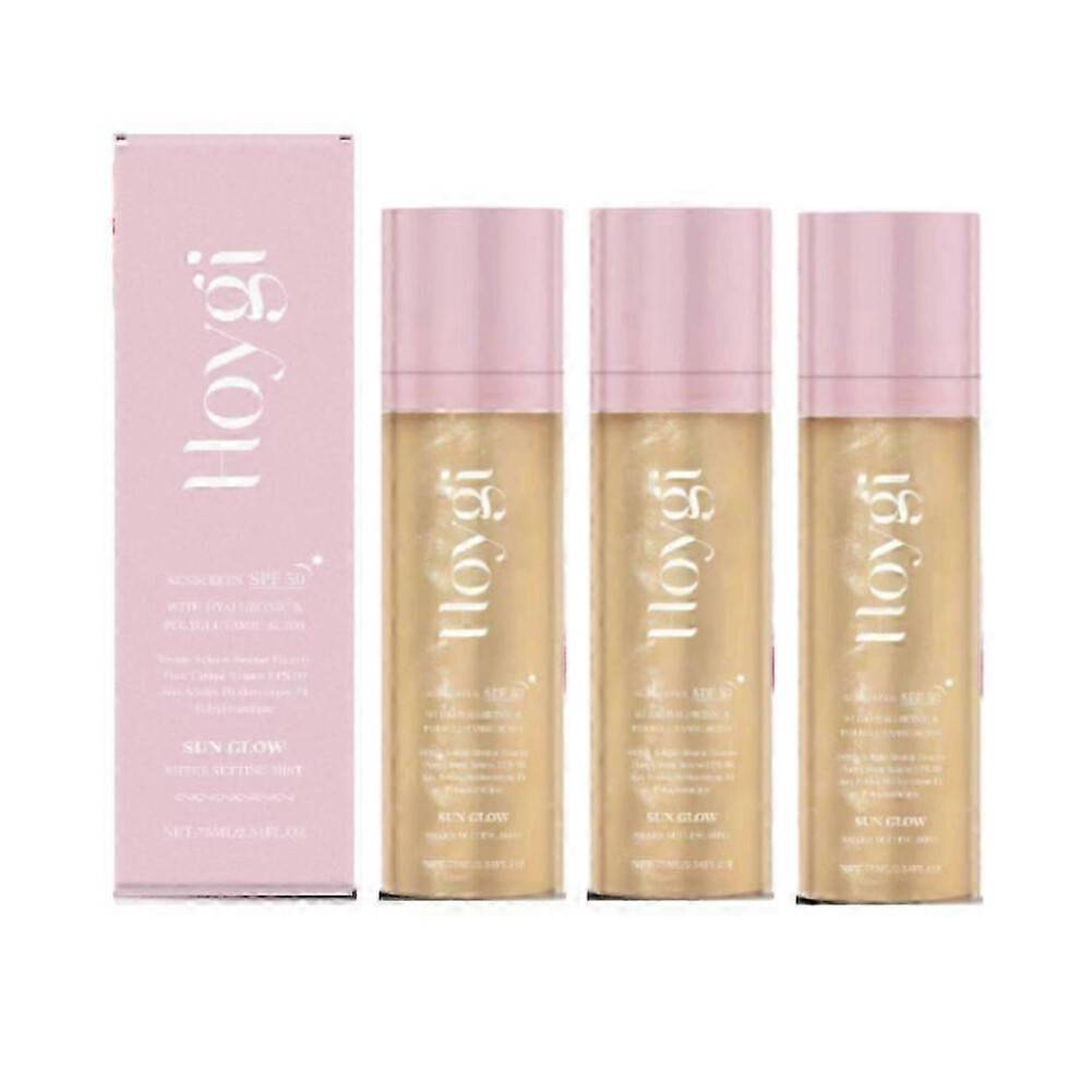 (3pcs) Sunglaze Sheer Setting Mist Sunscreen SPF 50,Shimmering Body Oil Mist