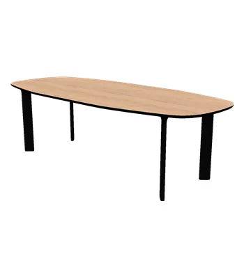 Analog Bord JH83 fra Fritz Hansen Eg finér / Sort / Sort lakeret eg - Jacobsen Plus