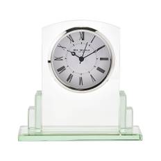 Wm.Widdop Square Glass Mantel Clock One Size transparent vit färg