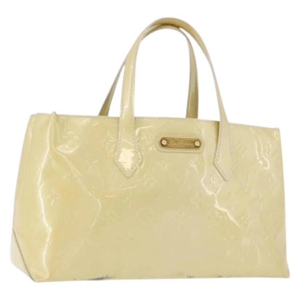 Louis Vuitton Vintage Pre-owned Vintage Patent Leather Håndtaske - Vintage - Dame - Beige - ONE SIZE - Læder