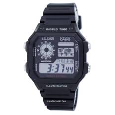 Casio Youth Illuminator World Time Alarm AE-1200WH-1AV AE1200WH-1AV herrklocka svart