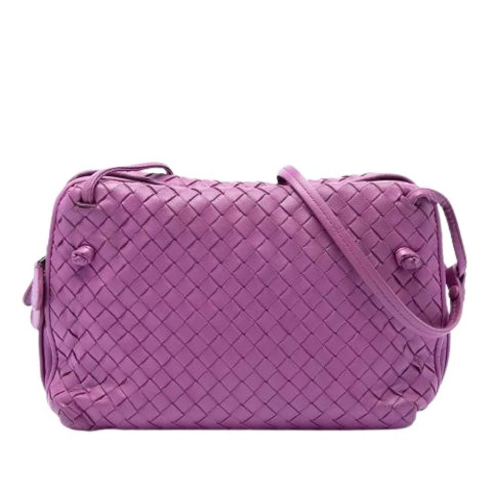 Bottega Veneta Vintage Pre-owned Laeder skuldertasker - Vintage - Dame - Lilla - ONE SIZE - Uld