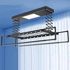 Ceiling Clothes Drying Rack, Electric Clothes Hanger, Remote Control Lifting Ceiling Drying Rack, Household Drying Balcony Clothes Hanger, Ceiling Clothesline,Black