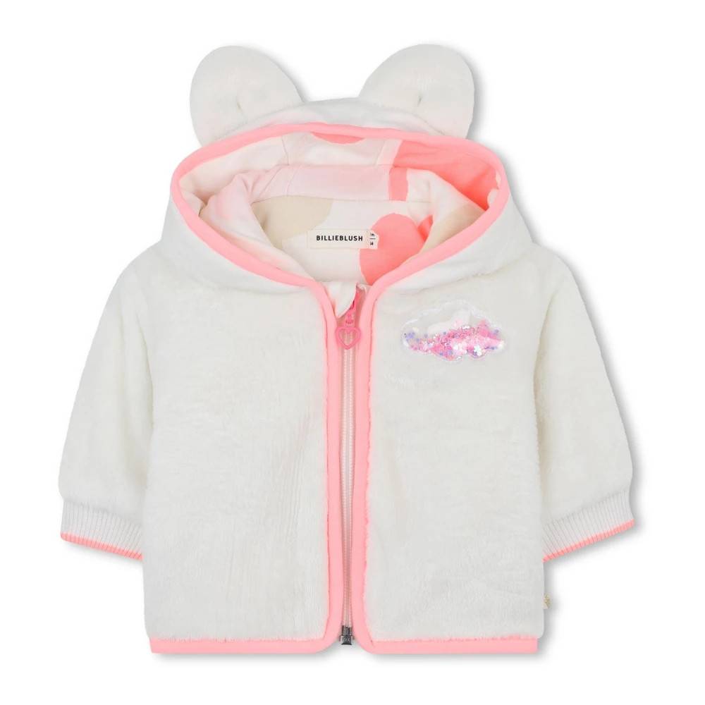 Billieblush Hætte Faux Fur Coat - Kids - Dame - Hvid - 80 CM - Faux Fur