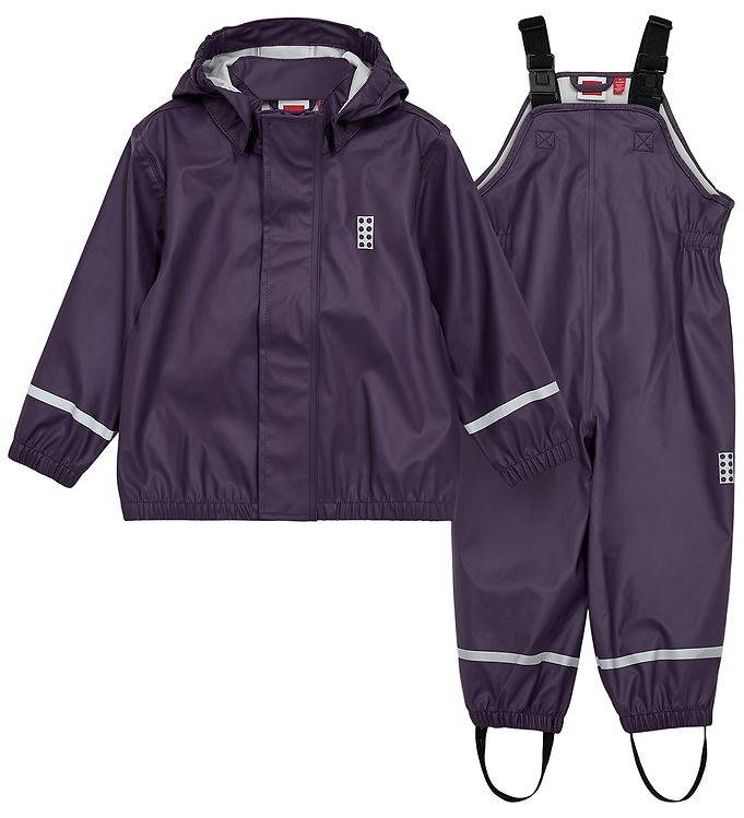 LEGO® Wear Regnkläder m. Hängslen - LWJivan 200 - Lila - LEGO® Wear - 4 år (104) - Regnkläder