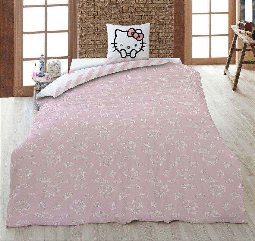 Hello Kitty bomullspåslakan säng 90 cm