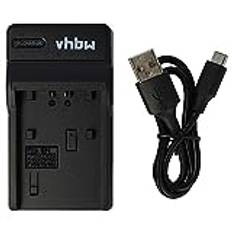 vhbw USB-batteriladdare kompatibel med Sony FDR-AX100E, FDR-AXP33, FDR-AX53, FDR-AX53E, FDR-AX700, FDR-AX700E digitalkamera, videokamera, actionkamerabatteri