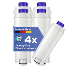 4x Ersatz für DeLonghi Wasserfilter - passt zu DeLonghi Magnifica Evo & S, Dinamica (Plus), Primadonna, Eletta Explorer - ersetzt De Longhi Wasserfilter für Kaffeemaschinen und Espressomaschinen