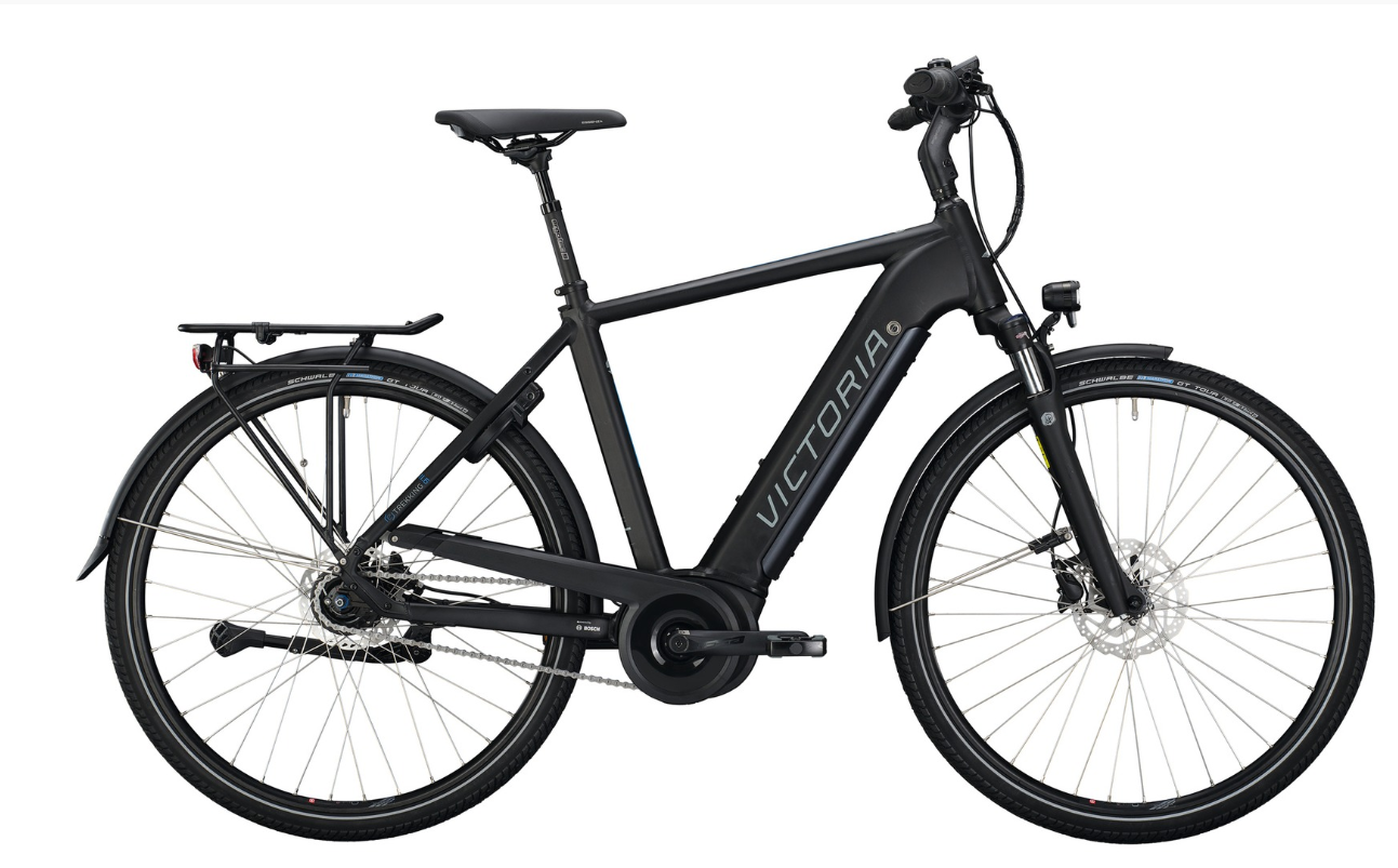 Victoria E trekking 11,4 Herre Bosch 500Wh 8 Gear Sort Sport skivebremser 50 Cm