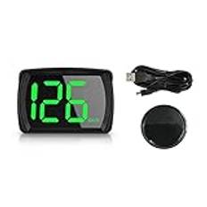 AMHVMU Y03 Car HUD Head up Display GPS Digital Speedometer med LED Large Font Display Lämplig för alla fordon (Inkluderar datakabel, MPH)plug-and-play