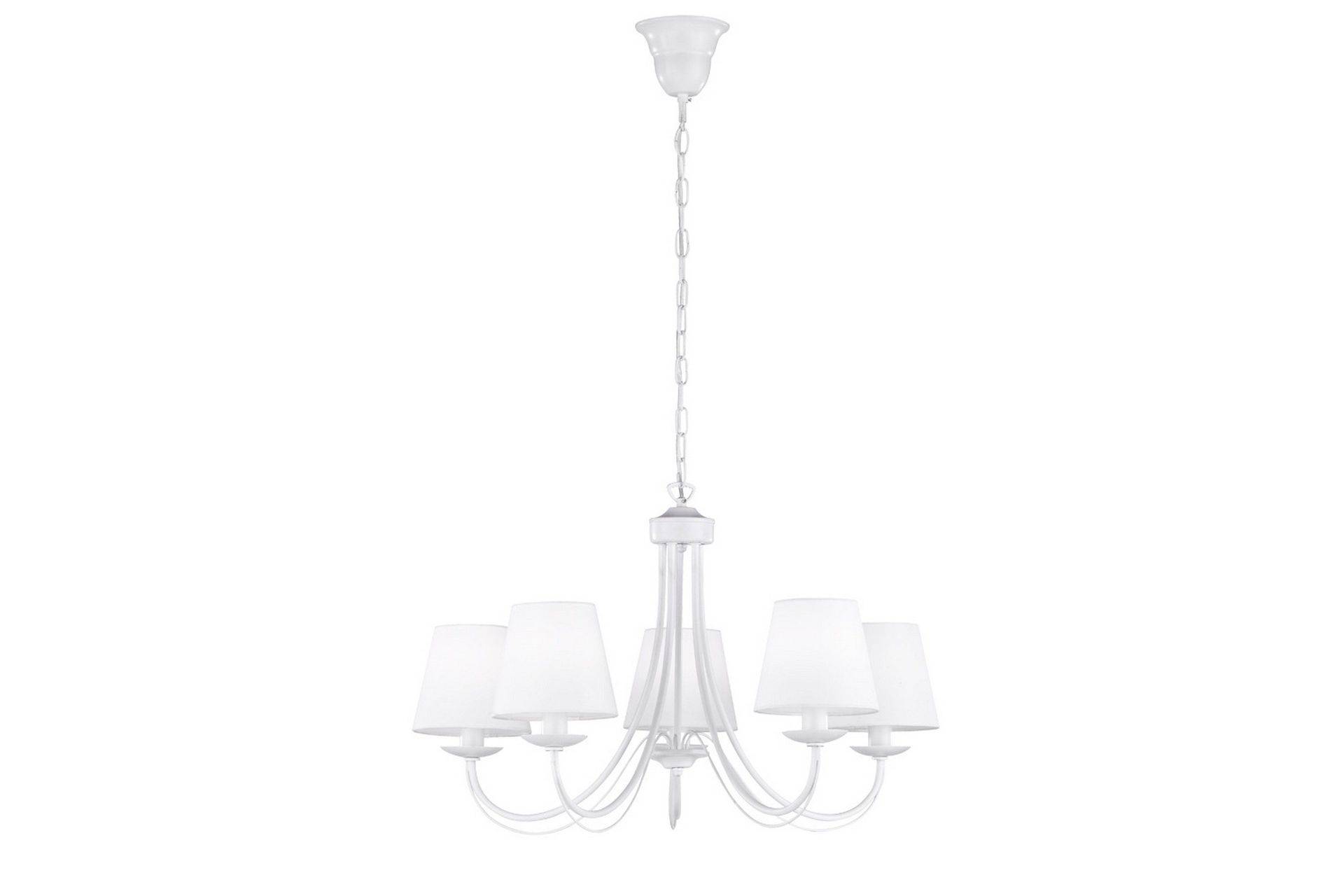 Trio Lighting Cortez Ljuskrona 5L E14 mattvit - Vit Kristallkrona & takkrona Metall