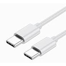 60 W USB C till USB C-kabel - 1 meter kompatibel Honor Play 50 m, 3.1A PD snabbladdningskabel typ C- USB-C-laddningskabel/synkronisering och överföring