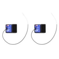 FlySky FS-BS6 Receiver 2.4Ghz 6CH AFHDS2 for FlySky FS-GT5 FS-IT4S FS-GT2E FS-GT2G Transmitter 2pcs svart