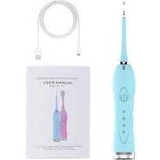 Ladda vibration sonic dental scaler tandstensborttagningsmedel tandfläckar tandstensrengöringsverktyg bleka tänderna eltandborste - Blå
