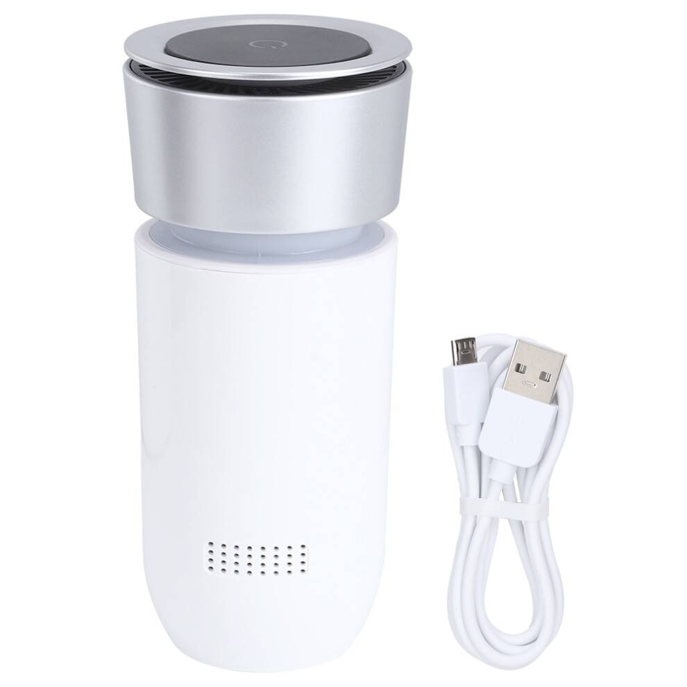 USB-drevet luftrenser, mini-luftrenser til røg, rygere, støv, lugte, pollen, HEPA-filterrenser, bærbar billuftrenser til rejser,