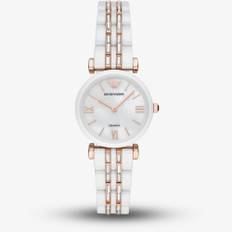 Emporio Armani Ladies White Ceramic Bracelet Watch AR70004