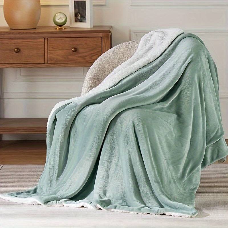 Chic Sherpa Fleece Filt för Optimalt Komfort - Grön / 152*203cm