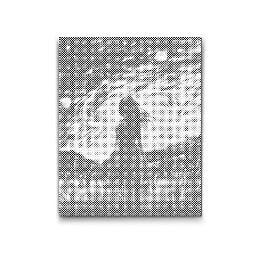 FLICKA UNDER STJÄRNHIMLEN | PRICKMÅLNING - 80x100cm (32'' x 39'') / Premium Inramad (Klar att hänga)