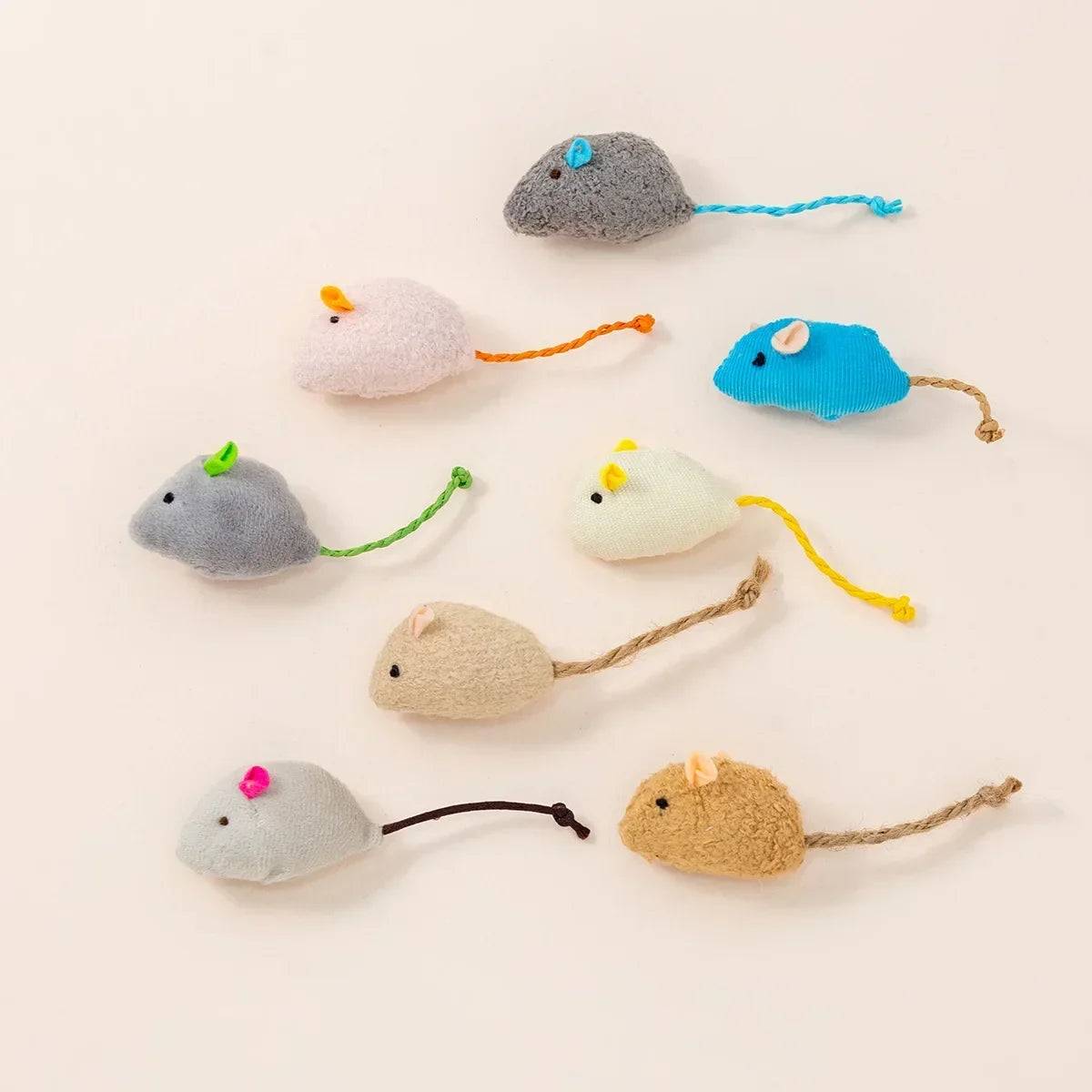 Plush Catnip Mouse Toy for Cats - Rope / 50Pcs (50Pcs)