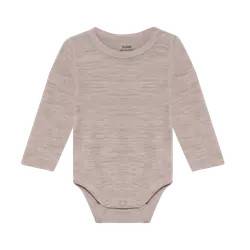BeKids Långärmad Ullbody - Mocha Meringue Melange