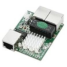 Iyalezirk 3-Portars Switchmodul Kvalitet Min Treports 1000M Gigabit RJ45 Standardport Nätverksswitchmodul 5V-12V Powered Network Splitter