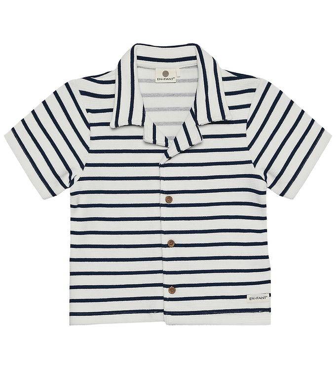 En Fant Skjorte K/Æ - Stripe - Medieval Blue - En Fant - 7 år (122) - Skjorte K/Æ