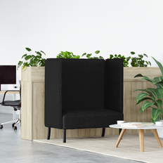 hög rygg soffa svart 109x56x121 cm tyg