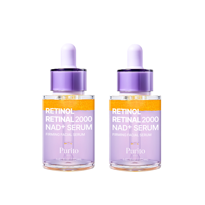 Purito SEOUL - Retinol Retinal 2000 NAD+ Serum - 30ml (2ea) Set - black