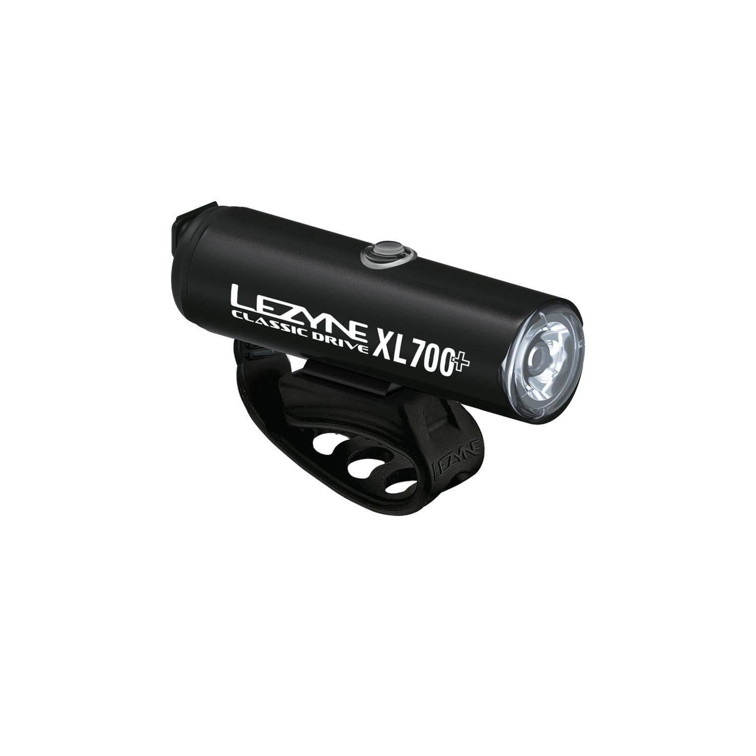 LEZYNE CLASSIC DRIVE 700+ Front Light for Bicycles and Kick Scooters, Black, Compact, with Strap Mounting [Official Japanese Product]