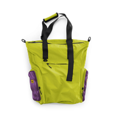 Crash Baggage Side Tote Bag Toteväska 20,5L, Grön & Violett