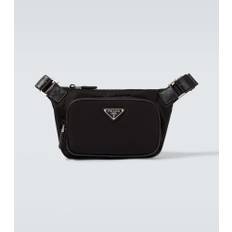 Prada Re-Nylon leather-trimmed belt bag