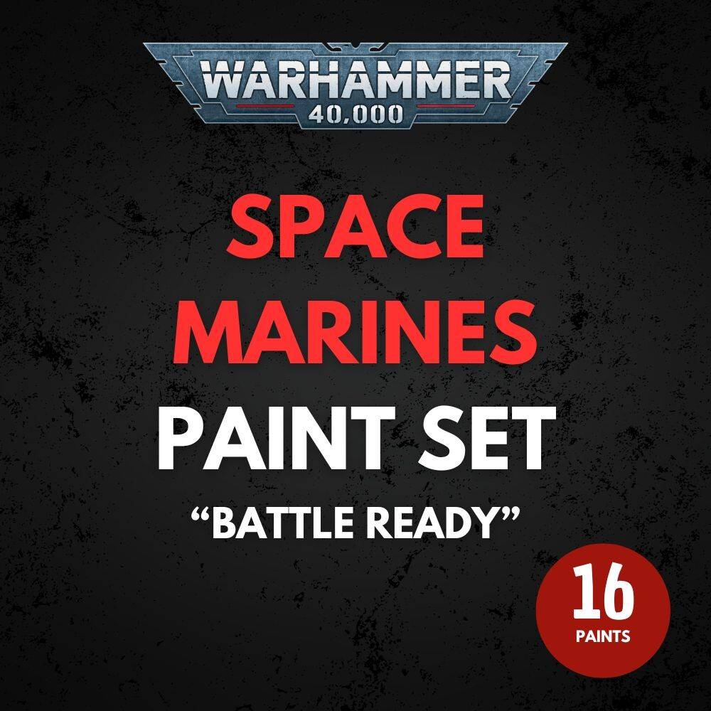 Space Marines Paint Set Warhammer 40K - Battle Ready.
