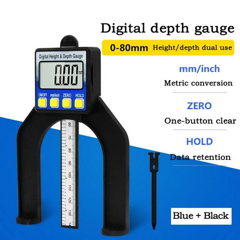 Didihou digital djupmätare lcd höjdmätare bromsok med magnetfötter för fräsbord träbearbetningsmätverktyg - 1