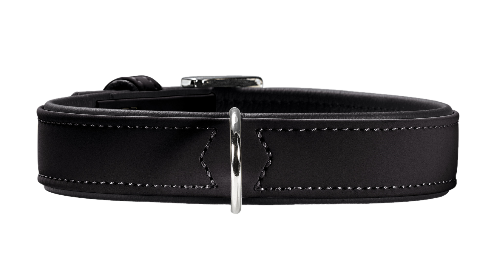 Hunter Hundhalsband Softie Artificial Leather Svart L 65cm