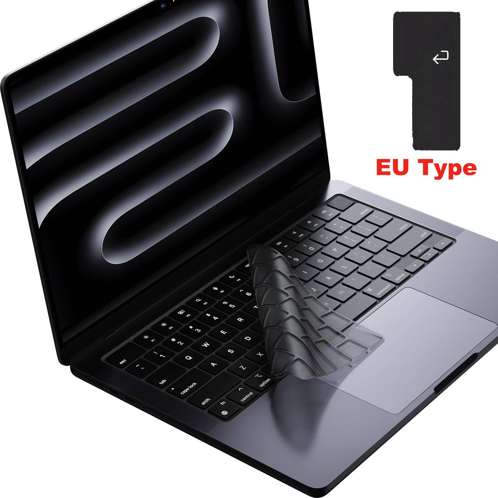 Sdyigoe Ultra-thin Tpu Keyboard Cover Compatible For M1/m2/m3 & Pro 14/15/16 Inch, Anti-scratch Non-slip Case With , Suitable For 2023-2026 Macbook Models