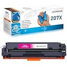 LOSMANN 207X W2213X med chiptoner kompatibel med HP 207X 207A W2213A ersättning för HP Color Laserjet Pro MFP M283fdw M255dw M282nw M283fdn M255nw (magenta)